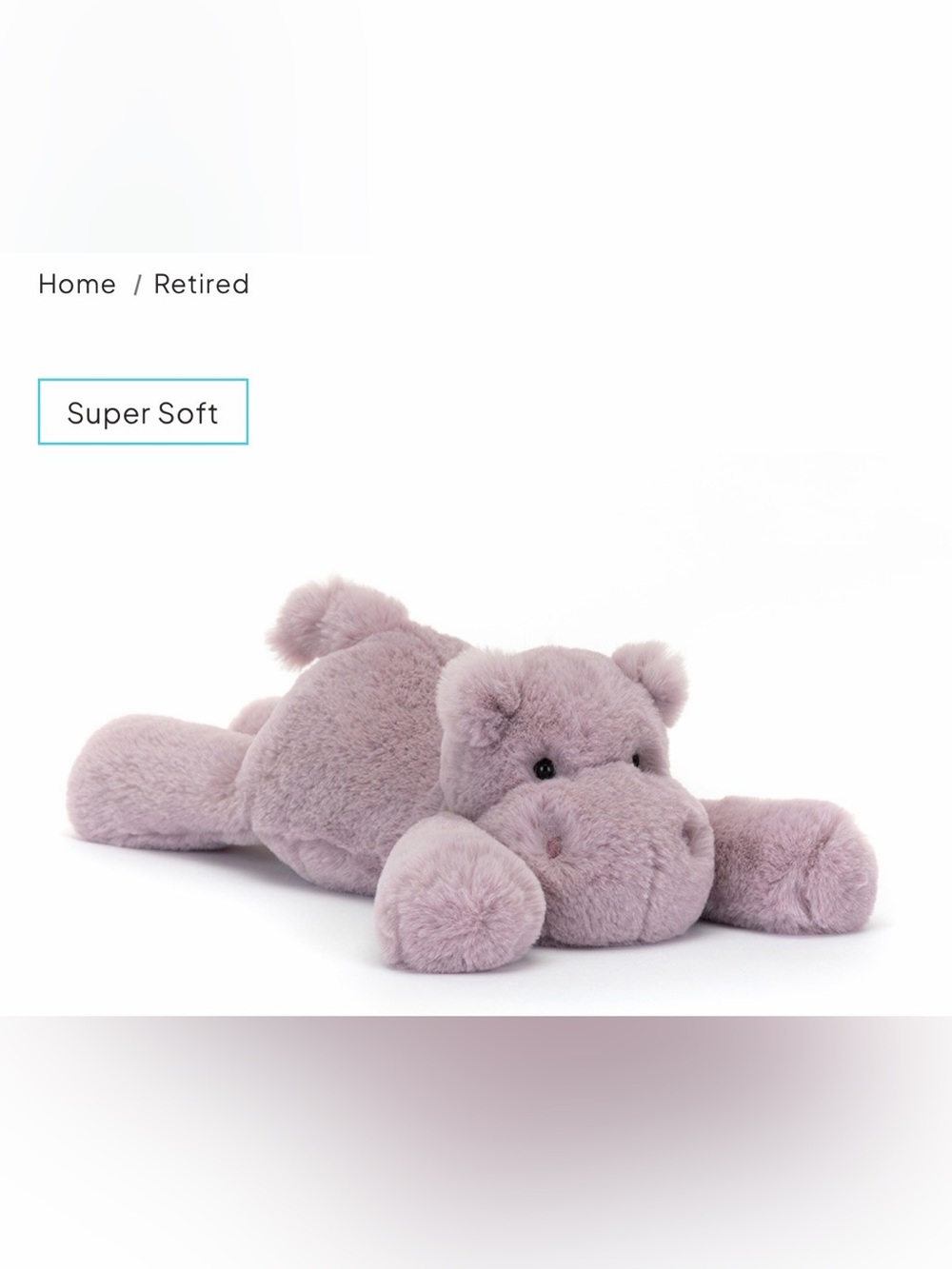 Jellycat Tiny Smudge Hippo - RETIRED